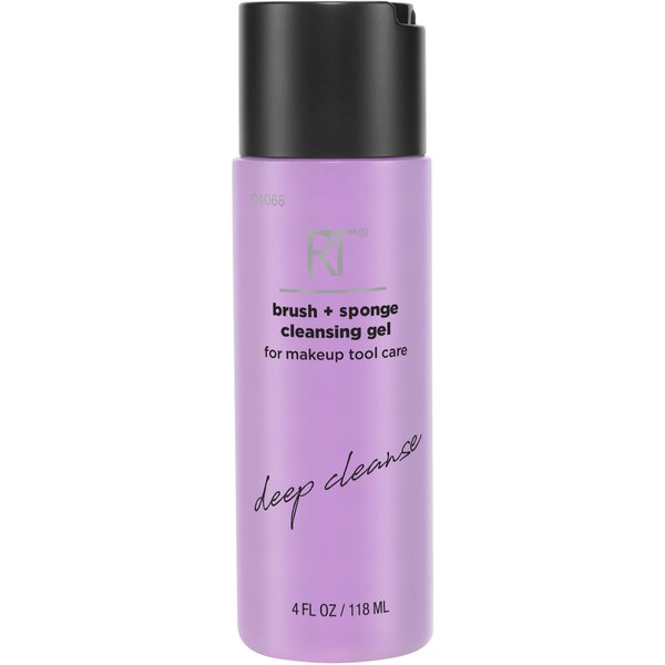 Real Techniques Brush + Sponge Cleansing Gel, Makeup Brush & Makeup Blending Sponge Shampoo, Gently Removes Makeup, Oil, & Other Impurities, Vegan & Cruelty-Free, 4fl. oz./118 ml Bottle