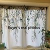 oolygoo Eucalyptus Botanical Leaves Floral Kitchen Window Curtains Over Sink Boho Farmhouse Flower Leaf Small Window Treatment Sage Green Cafe Short Curtains for Bathroom Tier Drapes 27.5x39 inch