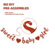 BEISHIDA Red Sweet Girl Baby Glitter Banner,NO DIY, Pre-Strung Baby Shower Gender Party Banner for Girl, Girl Baby Shower Decoration,Girl Baby Shower Sign,First Birthday Party Supplies