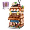 ASSTYSXH Japanese Street View Ramen Shop, Mini Building Blocks Bricks Set, 412PCS Mini Building Blocks Model Mini Shop Bricks Set, Creative Thinking DIY Toy for Adults Kids Boys Girls