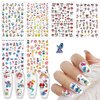 6 Sheets Cartoon Nail Art Stickers 3D Self Adhesive Cartoon Designer Nail Stickers Cute Mouse Cartoon Nail Decals for Women Girls Kawaii Anime Nail Art Supplies Nail Decoration DIY Manicure Tips