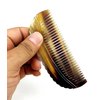 5MOONSUN5's Ox Horn Comb Premium Quality 100% Handmade Anti Static Natural Fine Horn Pocket Comb Without Handle- Professional Detangling Massage Fine tooth Comb A Great Gift - (4.5inch)