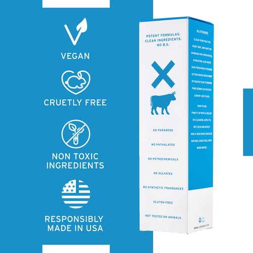 No B.S. (No Bad Stuff) Foaming Cleanser, Natural Face Wash with Cucumber, Green Tea & Aloe Vera, for Oily, Combination, Dry, Normal, Sensitive & Acne Skin, Skin Care for Women & Men, Vegan, 5.4 FL Oz