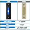 Saillong LED Lighted Doorbell Button Wired, Door Bell Ringer Push Buttons Replacement Garage Door Button Wall Mount Door Chime Opener Switch(Black Button, Blue Light, 1 Pack)