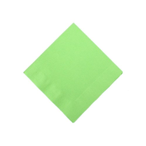 Amscan 3-Ply Kiwi Green Beverage Napkins, 50 Ct. | Party Tableware, 5" x 5"
