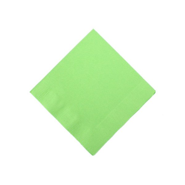 Amscan 3-Ply Kiwi Green Beverage Napkins, 50 Ct. | Party Tableware, 5" x 5"