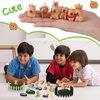 Simgoing 36 Pcs Mini Capybara Figures Playset Include 19 Simulation Capybara Model 15 Miniature Garden Accessories 1 French Fries Ornament 1 Egg Tart Ornament for Birthday Christmas Decorations Gifts