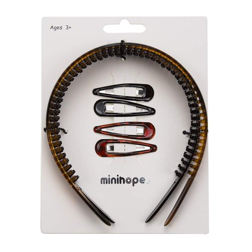 minihope headband with teeth for women,plastic headbands 2 count,snap hair clips for women 4 count.…