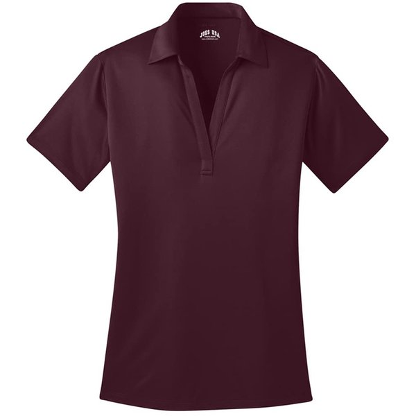 Joe's USA Ladies Silk Touch Golf Polo Shirt-L-Maroon