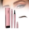 Eyebrow Microblading Pen, 3D Waterproof Microblading Eyebrow Pencil Contouring Pen, 4-Tipped Precise Brow Pen, Natural Long-Lasting Fine Stroke Magic Eyebrow Pencil (Light brown)