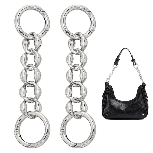 UNICRAFTALE 2 Pcs Bag Extender Chain Alloy Cable Purse Strap Extender for Shoulder Bag Platinum 14cm Chain Strap Extender Replacement Accessory Bag Chain Straps for Purse Clutch Handbag Supplies