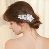Women's Flower Bride Handmade Wedding Hair Comb Cristals Pearl Hair Accessories Art Deco Floral Bridal Side Combs Headpiece for Women, Brides Hair Accessories / Gift Box
