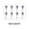 AWNLUX RV Awning Hooks for Lights Camping Awning Accessory Hangers S Shaped Hooks Set Rv Party Light Hangers for Camping Tent Indoor and Outdoor Supplies (Grey and Silver,8 Pairs)