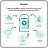 HUMBLE BRANDS Aluminum-Free Deodorant, Vegan and Cruelty- free, Formulated for Sensitive Skin, Simply Unscented, 2.5 Ounce (Pack of 1)