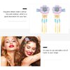 Lurrose 1 Pair Japanese Style Hair Clips Tassel Flower Kimono Traditional Hairpins Barrette Cherry Blossom Hair Clamp Bride Hanfu Accessory for Womens Girls (Blue)