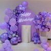 200pcs 5 Inch Purple Balloons, Small Mini Latex Balloons for Party Birthday Baby Shower Anniversary Festival Arch Garland Decoration (Purple)