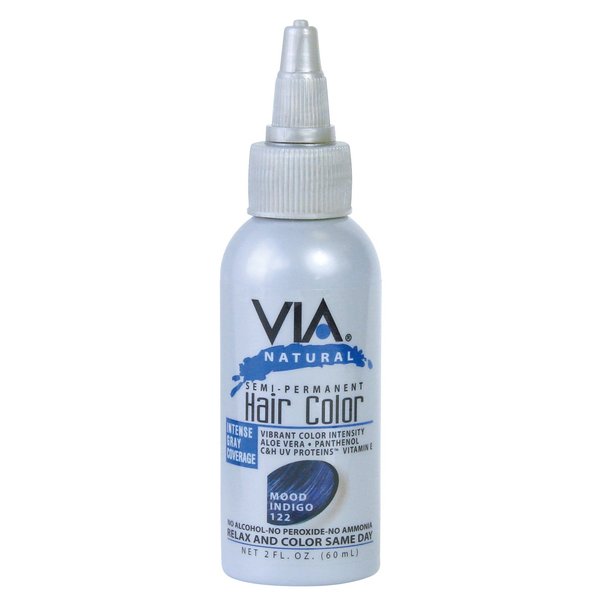 Via Natural Semi Permanent Hair Color 2oz 1PC (#122 - Mood Indigo)