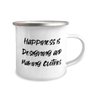 Game On Novelties Designing and Making Clothes Gifts For Friends, Happiness, Reusable Designing and Making Clothes 12oz Camper Mug, From Friends