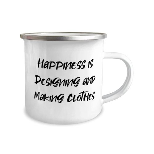 Game On Novelties Designing and Making Clothes Gifts For Friends, Happiness, Reusable Designing and Making Clothes 12oz Camper Mug, From Friends