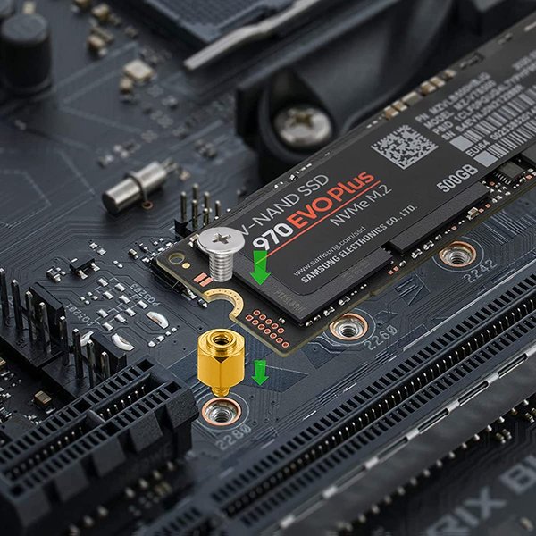 M.2 SSD Mounting Screws Kit for PS5 and Asus Gigabyte ASRock Msi Motherboards Copper（40pcs）