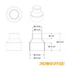 POWERTEC 70136-P2 4 Inch Hose to 2-1/2 Inch Hose Cone Reducer, Dust Collection Fittings for Dust Collection Hose, Dryer Vent Hose & Shop Vacuum Hose Connection, 2 Pack