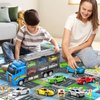 NIPLOOOW Toddler Boys Toys for 3 4 5 6 Years Old, Truck Vehicle Toy Set with Play Mat, Die-Cast Toy Car Carrier Truck for Boys Kids, Birthday Gifts Toys for 3 4 5 6 7 8+ Year Old Boys