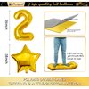 Gold Hello 2025 Balloons Numbers New Years Decorations with Star Balloons for New Years Eve Party Supplies 2025, New Year Balloons for Happy New Year Decorations 2025, NYE Decorations 2025