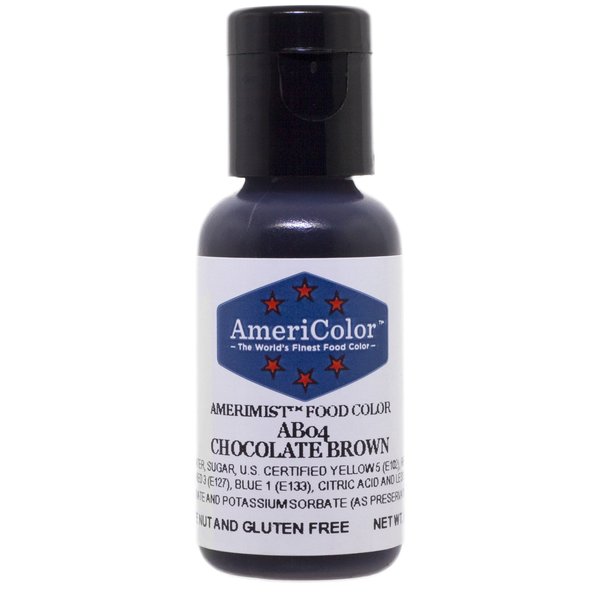 AmeriColor AmeriMist Chocolate Brown Airbrush Food Color, 65 Ounce