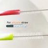 GFDesign Drinking Straw Cleaning Brushes Set Pipe Tube Cleaner Nylon Bristles Stainless Steel Handle - 8" x 3/8" (10mm) - Set of 15