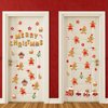 Whaline 46Pcs Christmas Gingerbread Cutouts Merry Christmas Letter Cut Outs with 60 Glue Points Xmas Gingerbread Bulletin Board Decoration Set for School Classroom Home Office Wall