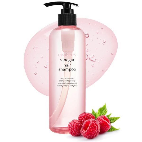 A’PIEU Raspberry Vinegar Hair Shampoo 16.9 fl.oz / 500 ml - Dandruff & Clarifying Shampoo | Balances pH, Removes Buildup, Soothes Scalp