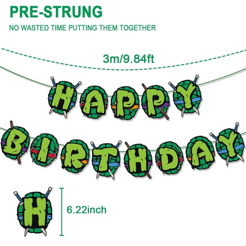 Superhero Happy Birthday Decorations Green American Comics Birthday Party Banner 1st Birthday Party Supplies Favors