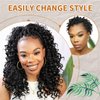 ENZEGONGYI Goddess Bohemian Box Braids Crochet Hair with Curly Ends, boho box braids crochet hair 9 Packs Synthetic Braiding Hair Extensions for Black Women (1B, 12 inch)