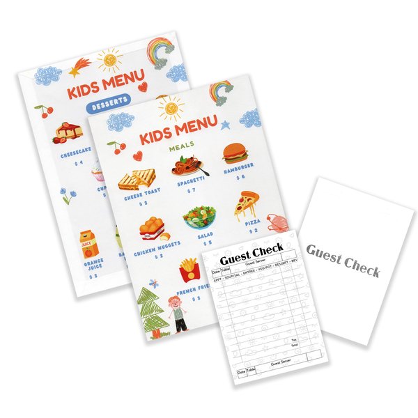 Pretend Play Restaurant Western Menu Food Set | Kitchen Diner Role Play Accessories for Kids | Fun Lunch Menu Playset for Toddlers | Role-playing food toys for 3+