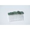 Shades of Genuine Dark Green Sea Glass Hair Comb