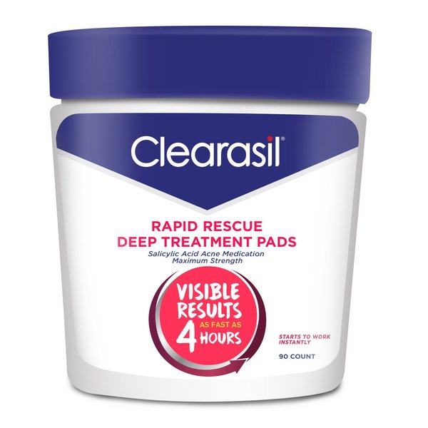 Clearasil Rapid Rescue Deep Treatment Cleansing Pads, 90 Count