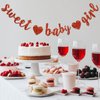 BEISHIDA Red Sweet Girl Baby Glitter Banner,NO DIY, Pre-Strung Baby Shower Gender Party Banner for Girl, Girl Baby Shower Decoration,Girl Baby Shower Sign,First Birthday Party Supplies
