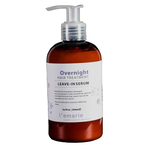 L'emarie Overnight Repair Hair Treatment Leave-in Serum For Damaged, Over-processed & Color Treated Hair 8.6 Ounce