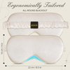 BOKOR Nature Silk Sleep Eye Mask - FSA/HSA Eligible Sleeping Mask, Dark Circles and Puffiness, Improve Sleep, Light Blocking Eye Cover, Ideal Birthday Gift with Gift Package - Champagne