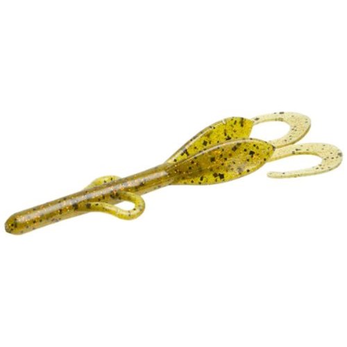 Zoom Bait Baby Brush Hog Bait-Pack of 12 (Watermelon Orange, 5 1/2-Inch), One Size (042-305)