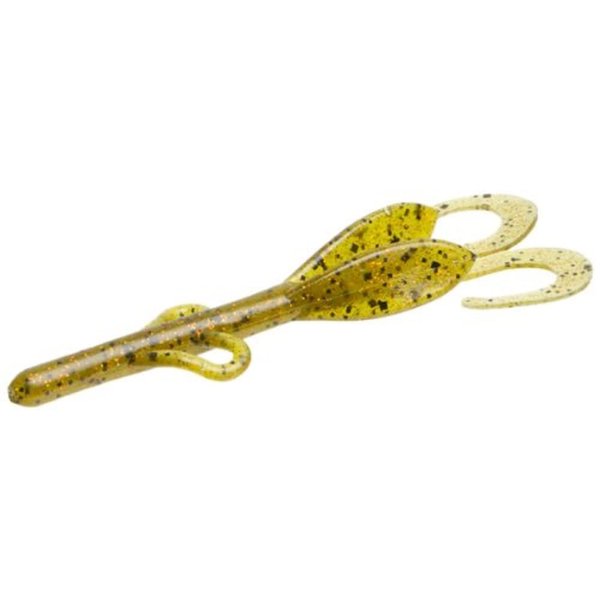 Zoom Bait Baby Brush Hog Bait-Pack of 12 (Watermelon Orange, 5 1/2-Inch), One Size (042-305)
