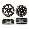 INJORA 1.0 Plus Brass Beadlock Wheel Rims 6-Spoke Wheels for TRX4M AX24 SCX24 FCX24 1/24 1/18 RC Crawler,42g/pcs (Black)