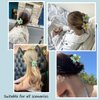 3pcs Frangipani Flower Acrylic Hair Clip for Women Summer Flowers Hair Accessories Yellow Blue Pink Floral Hair Claw Clips Hawaii Hair Barrettes Alligator Clips for Thick Hair and Thick Hair
