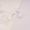Sttiafay Boho Shell Dangle Earrings Silver Shell Drop Earrings Beach Cowrie Earrings Summer Ocean Shell Earrings Jewelry for Women and Girls