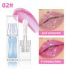 MAEPEOR Changing Lip Gloss 7 Colors Moisturizing Non-sticky Lip Oil Gloss Nourishing Shiny Glossy Lipgloss for Lip Care and Dry Lip (Color 02)