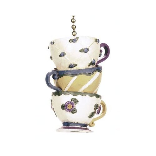Stacked Teacups Coffee Cups Ceiling Fan Pull chain