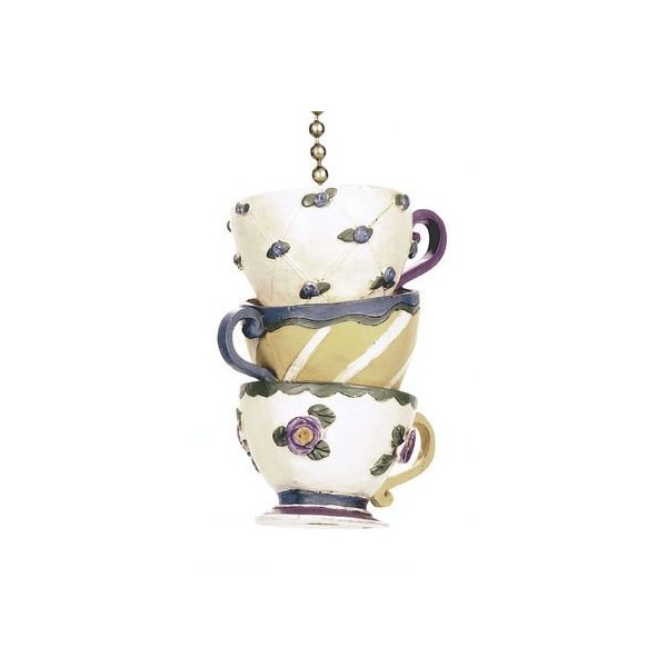 Stacked Teacups Coffee Cups Ceiling Fan Pull chain