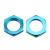 Ruiwaer 8PCS 17mm Thread Aluminum RC Wheel Nuts Aluminum Alloy Wheel Hex Hub Nuts, 4PCS Blue 4PCS Black