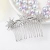 Beaupretty Hair Accessories for Women Gold Decor 2pcs Star Hair Side Combs Rhinestone Wedding Bride Headpieces Women Hair Accessories Silver Bridal Hair Accessories Hair Comb Clips