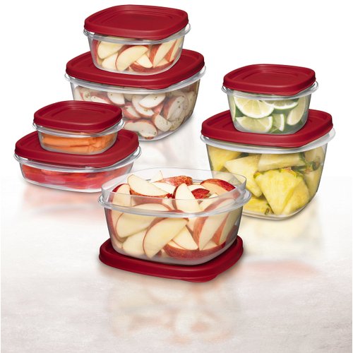 Rubbermaid Easy Find Lids Food Storage Container, 3 Cup, Racer Red